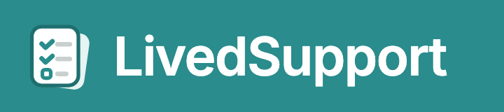 The LivedSupport logo on teal
