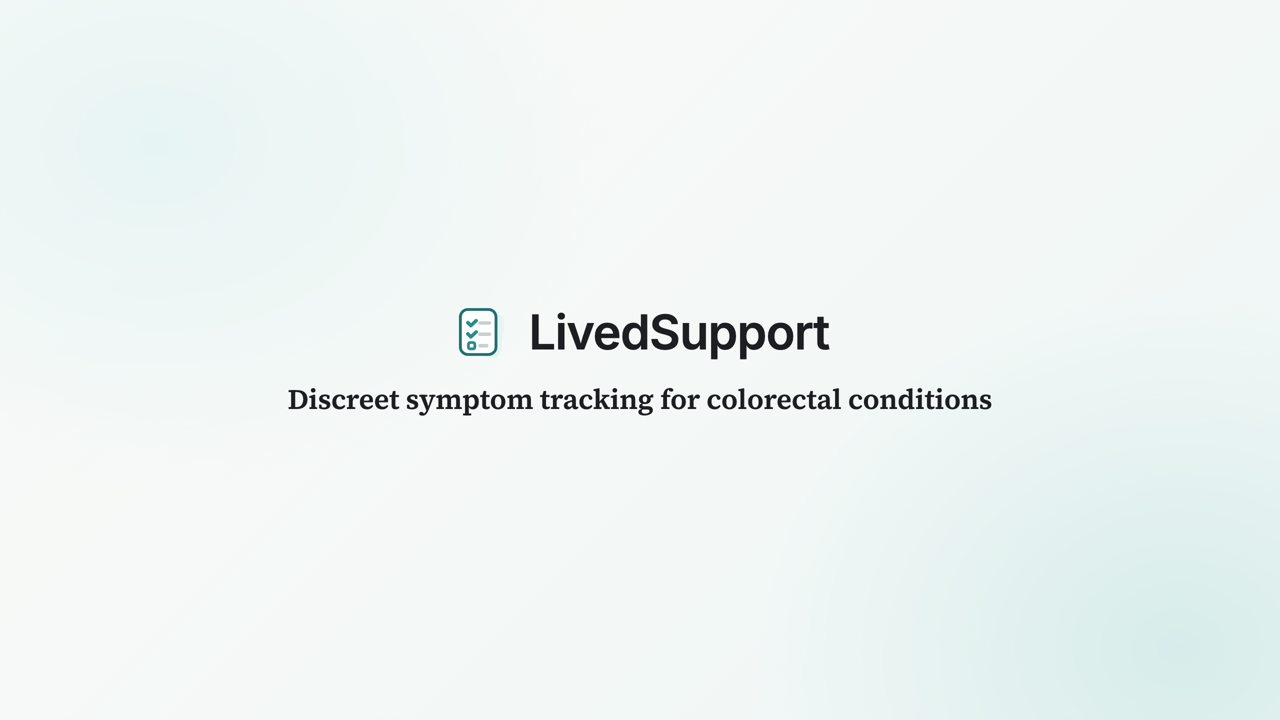 LivedSupport banner: the logo and tagline on a soft teal gradient
