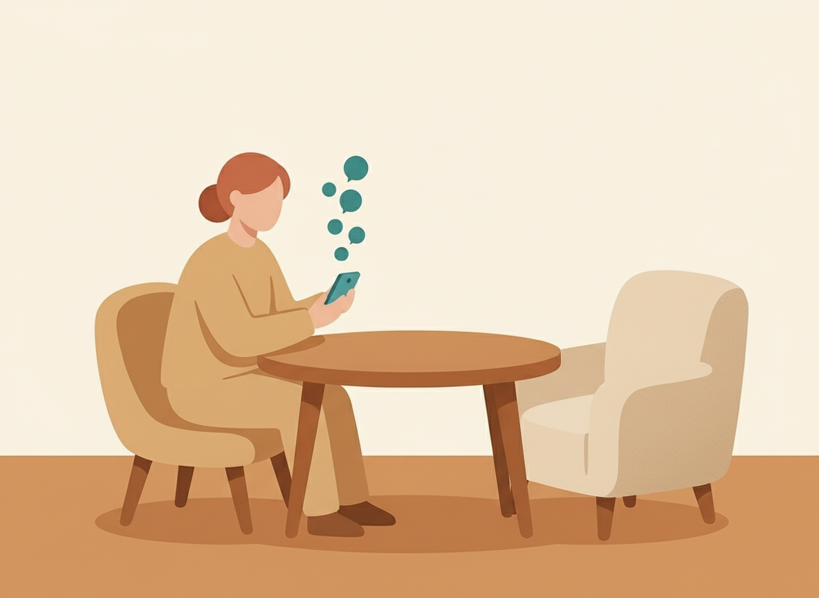 Person chatting with the AI experience navigator on their phone