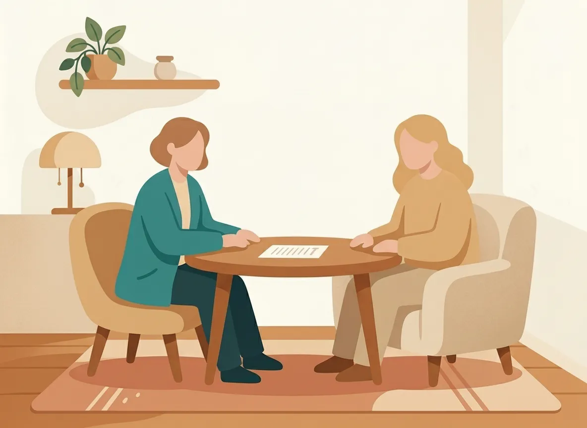 Person having a supportive conversation with their doctor